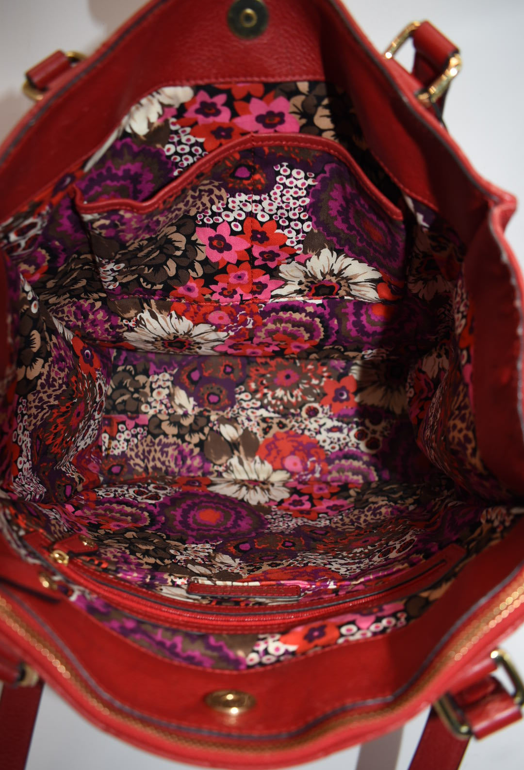 Vera Bradley Quilted Leather Nora Tote Bag in "Ella Tango"
