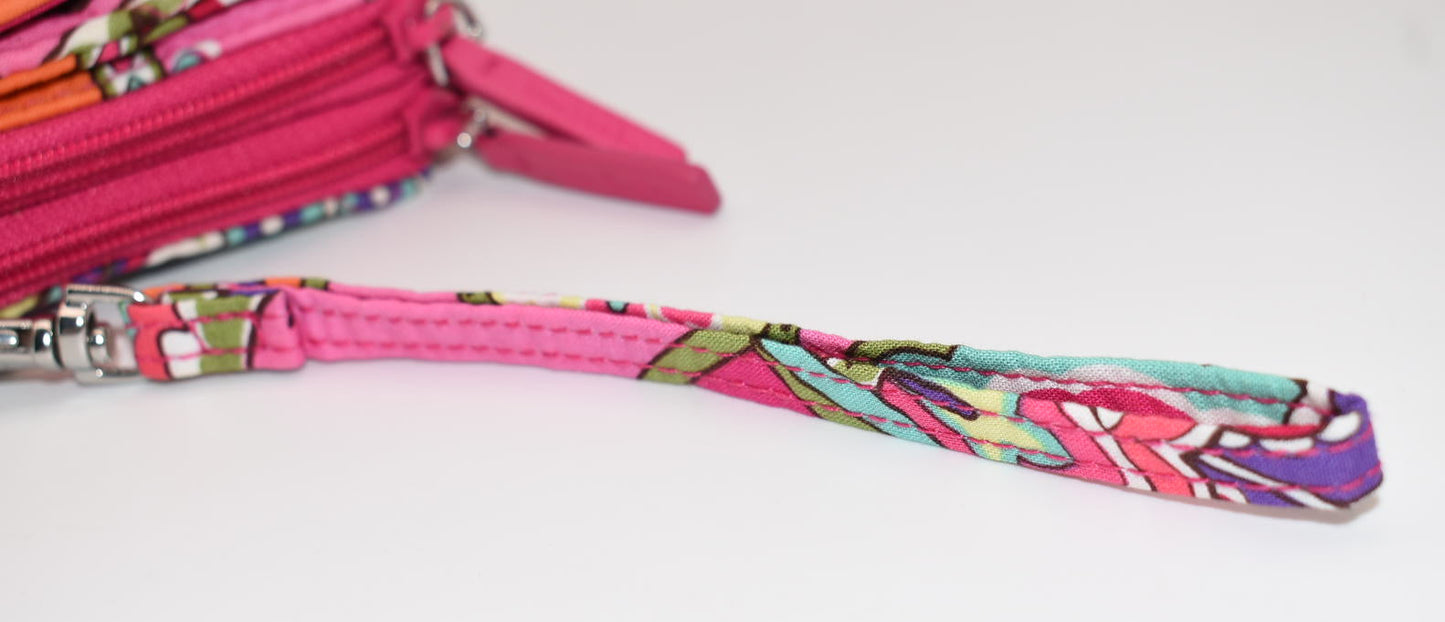 Vera Bradley All in One Crossbody Wallet in "Pink Swirls" Pattern