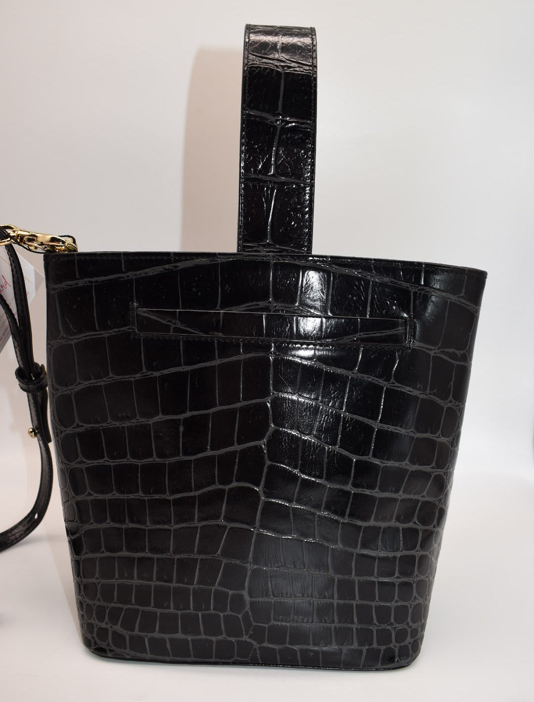 Brahmin Faith Top Handle Leather Convertible Bag in "Black Veil" Pattern