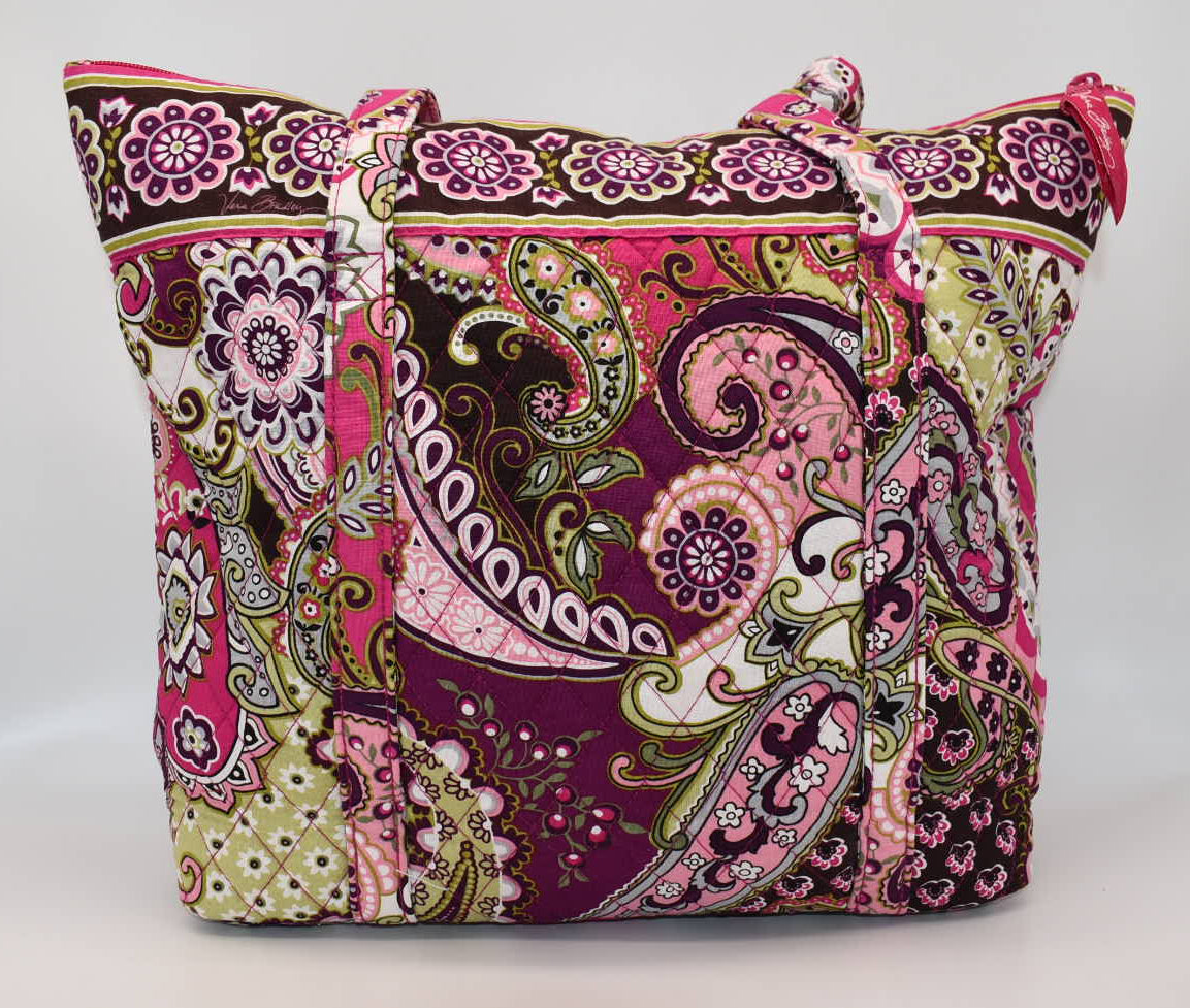 Vera Bradley Villager Tote Bag in "Very Berry Paisley" Pattern