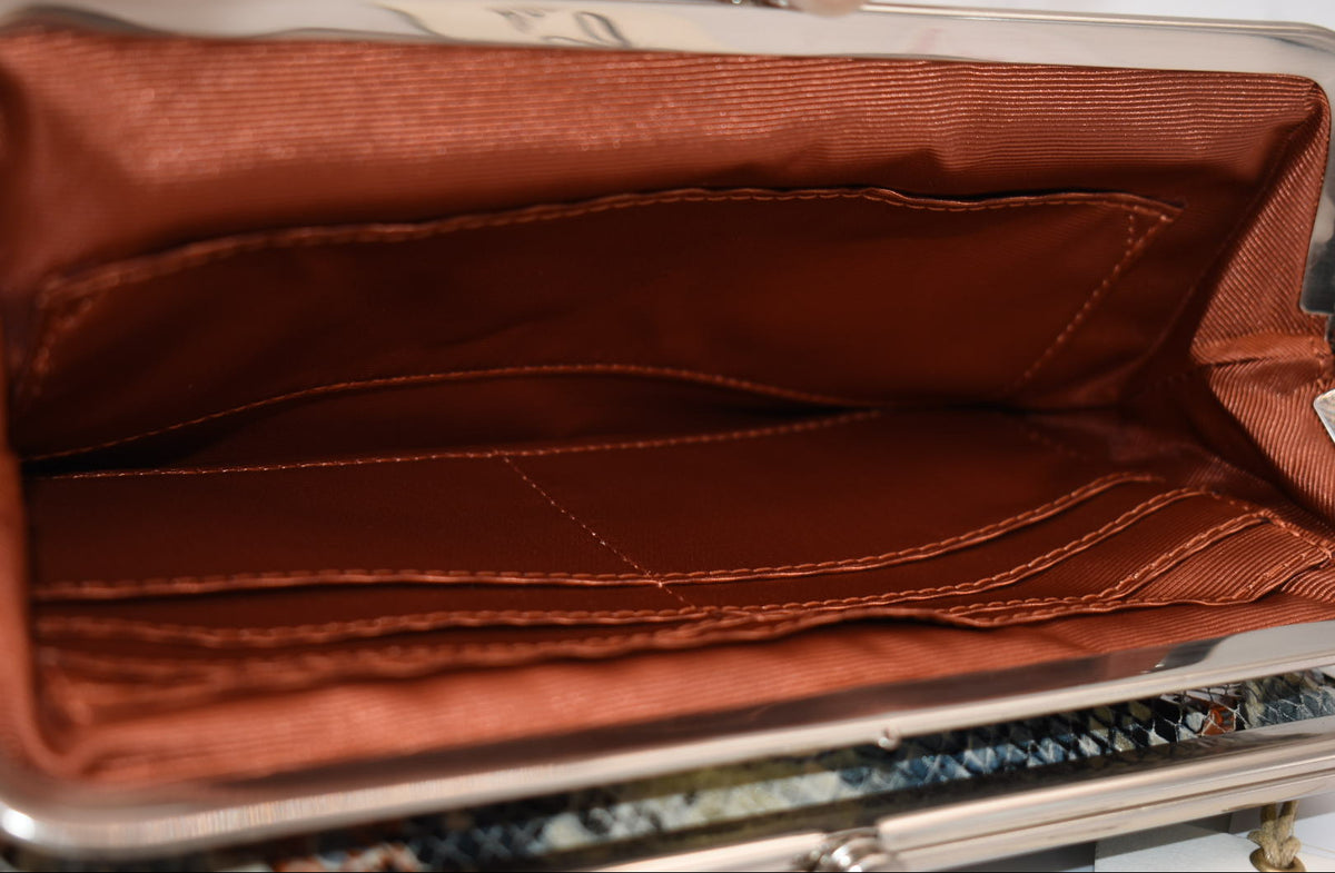 HOBO Lauren Leather Clutch Wallet in Blue Tempest