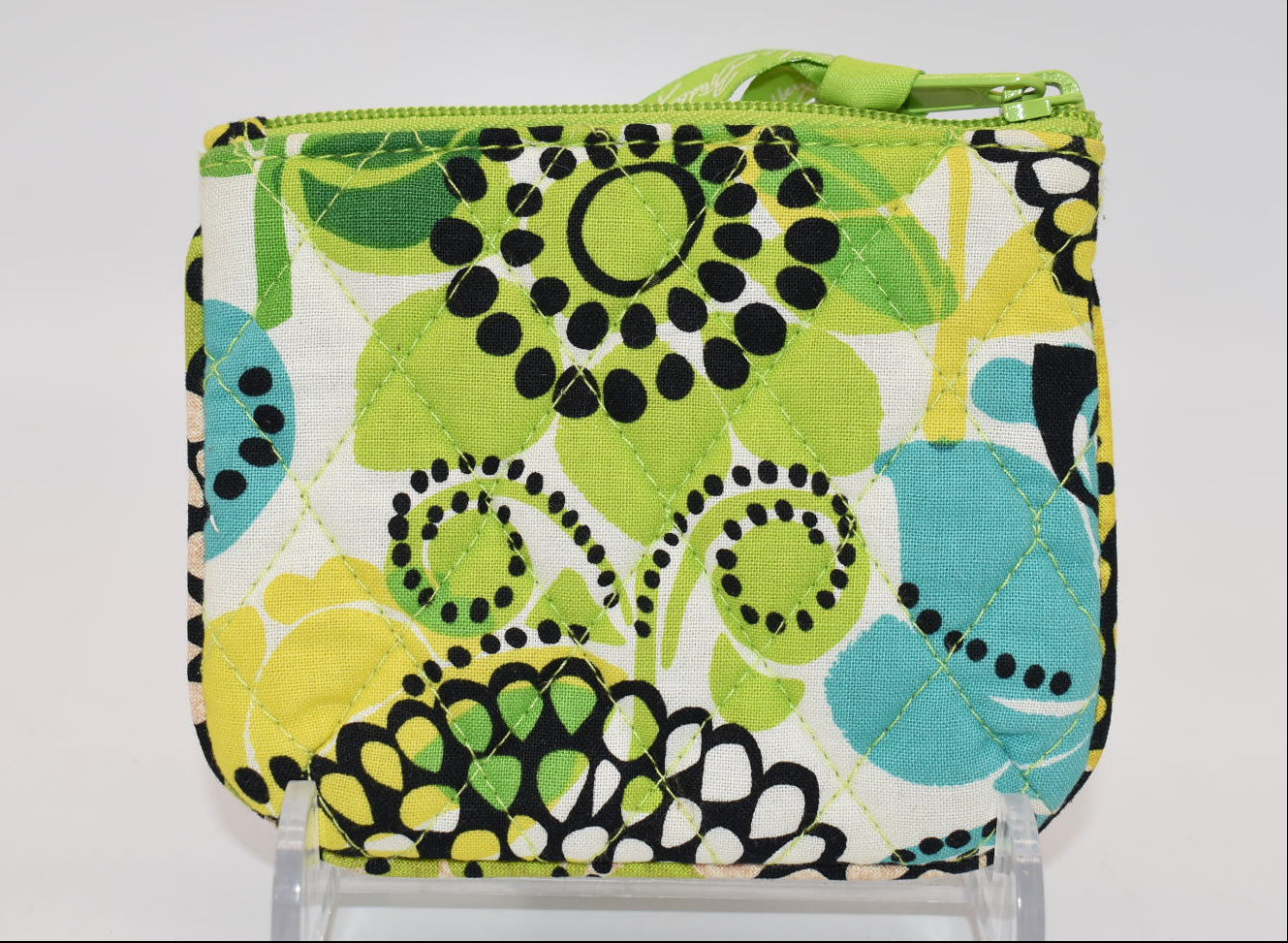 Vera Bradley Zip Coin Pouch in "Limes Up" Pattern