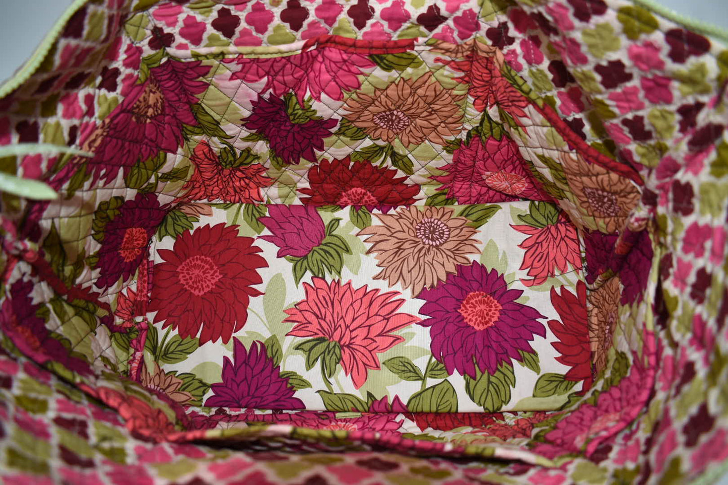 Vera Bradley Miller Travel Tote Bag in "Hello Dahlia" Pattern