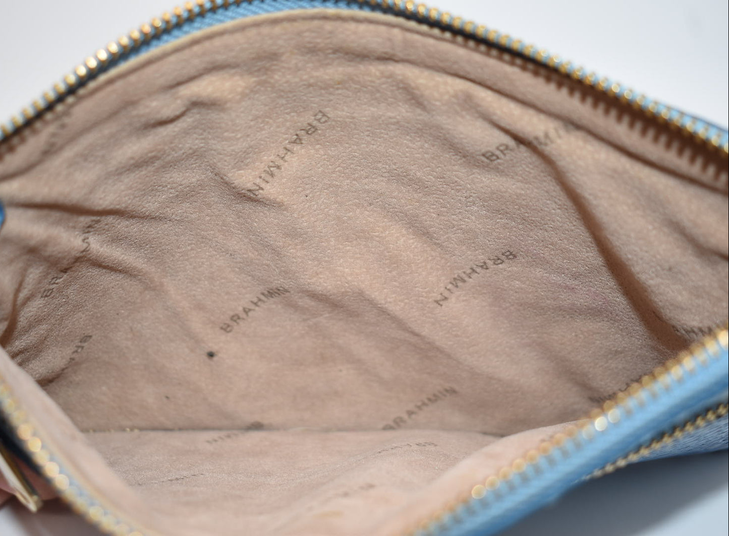 Brahmin Leather Wristlet in Aura Blue Melbourne