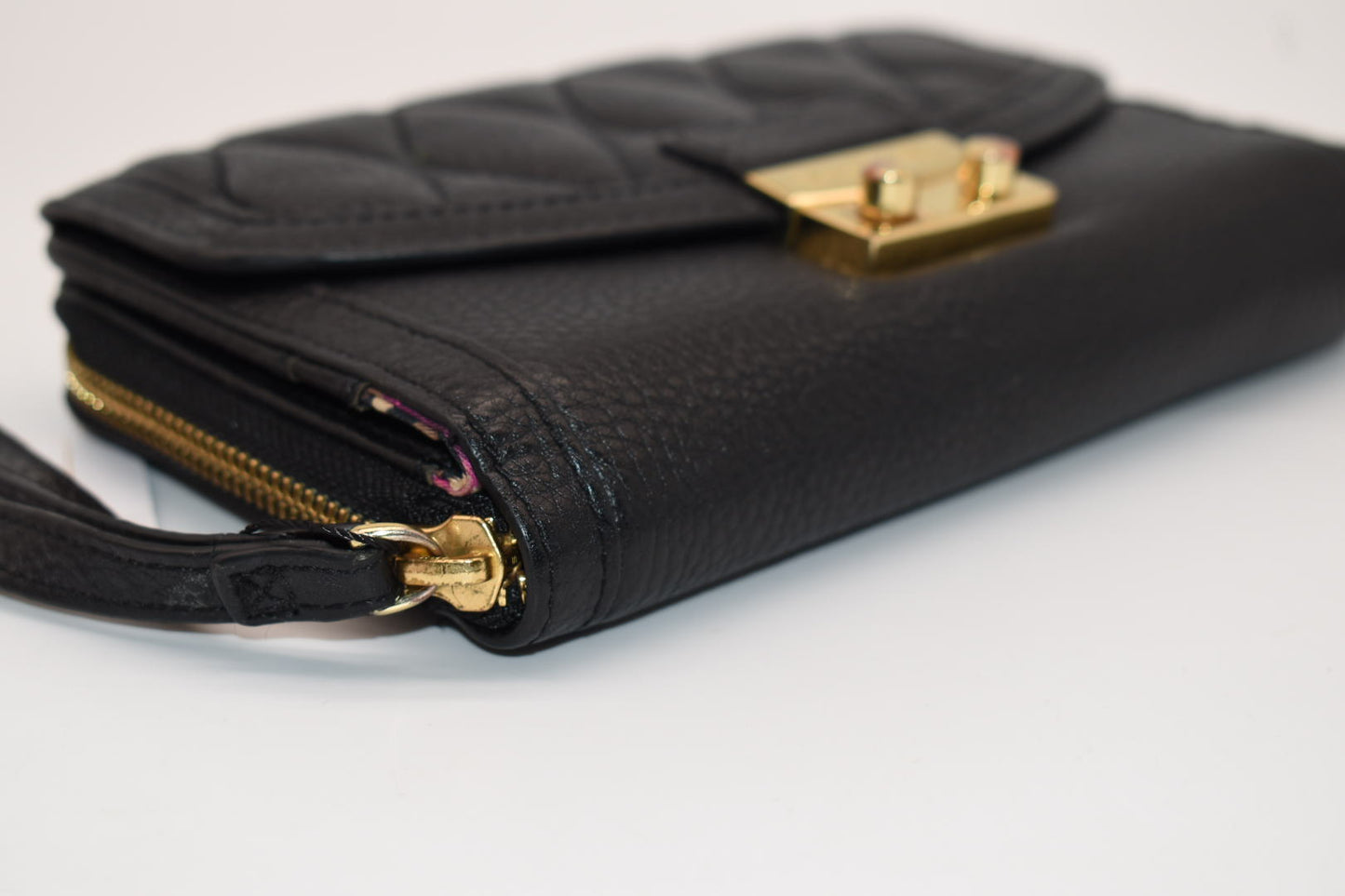 Vera Bradley Quilted Leather Ultimate Wristlet Wallet in Black