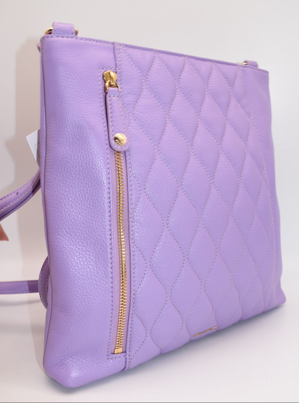 Vera Bradley Quilted Leather Molly Crossbody Bag in Lavendar