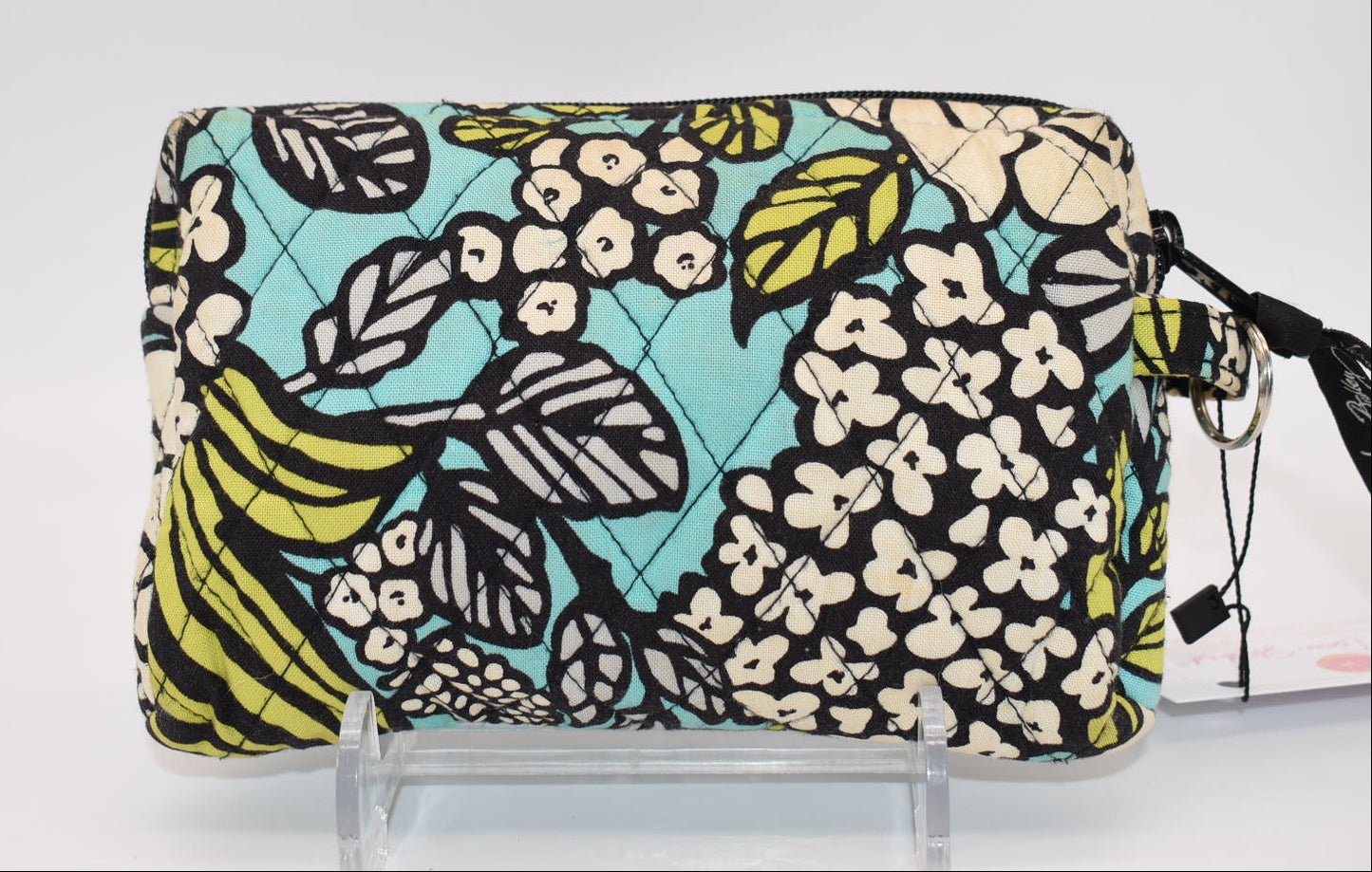 Vera Bradley Medium Cosmetic Bag in "Slate Blooms" Pattern
