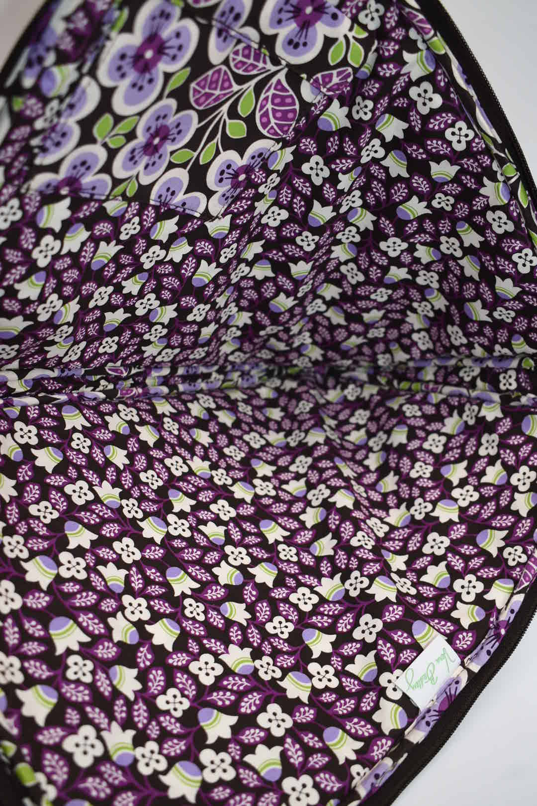 Vera Bradley 17" Laptop Sleeve in "Plum Petals" Pattern