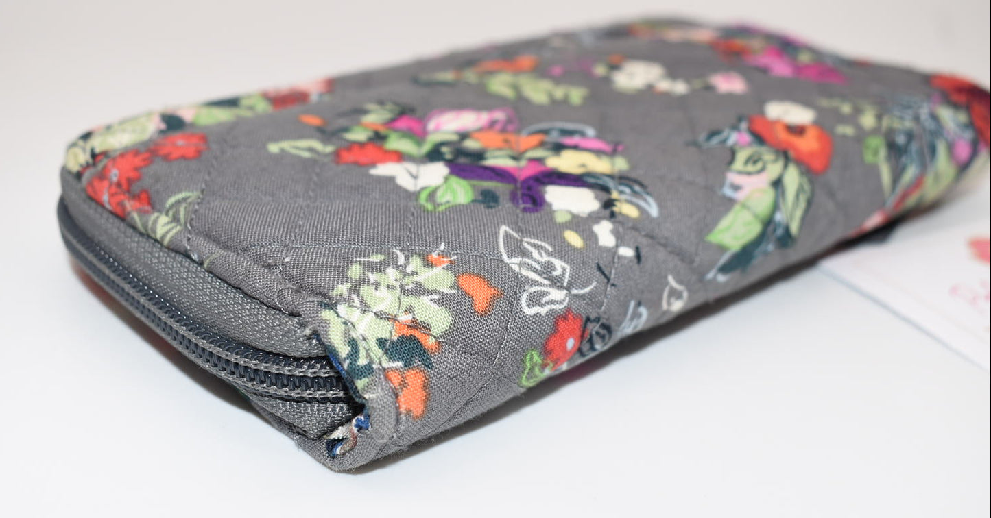 Vera Bradley RFID Accordion Wallet /Wristlet in "Hope Blooms" Pattern