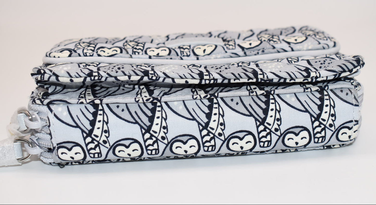 Vera Bradley Iconic RFID All in One Crossbody Bag in "Owls" Pattern