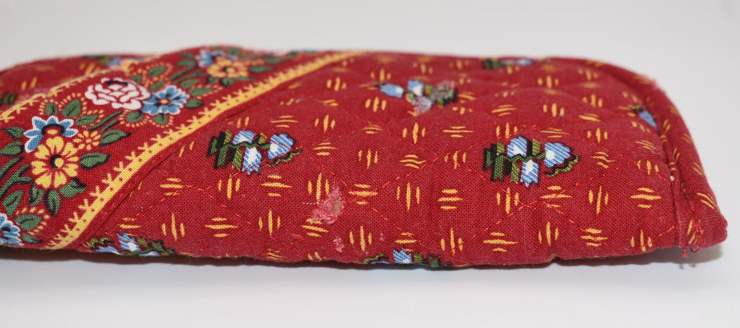 Vera Bradley Double Eyewear Sleeve in "Provincial Red - 2000" Pattern