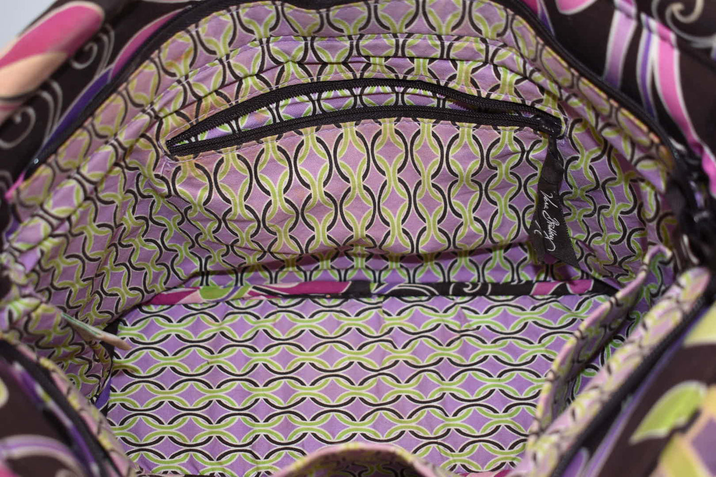 Vera Bradley Gabby Tote Bag in "Purple Punch" Pattern