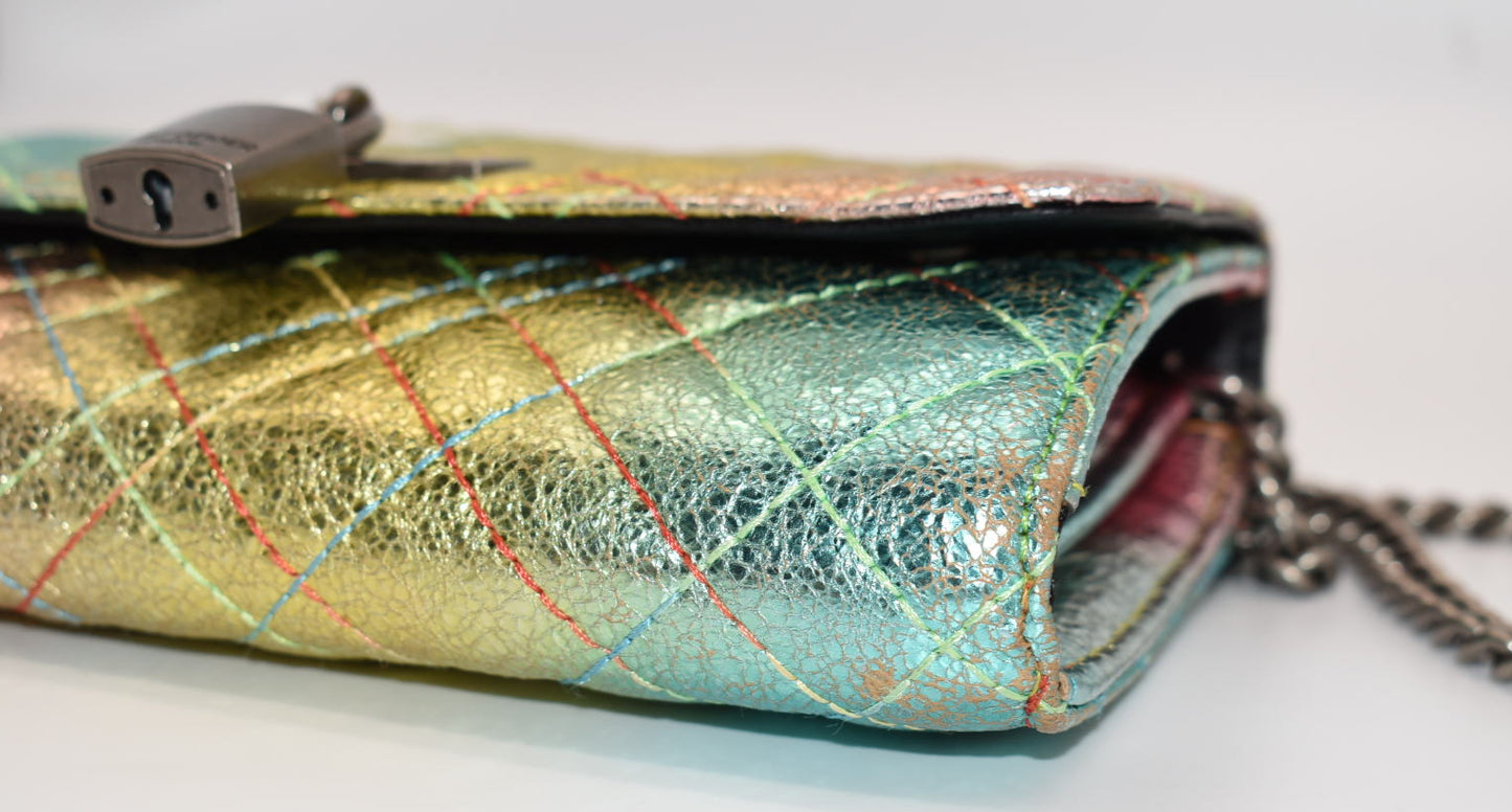 Kurt Geiger Brixton Metallic Rainbow Wallet on a Chain