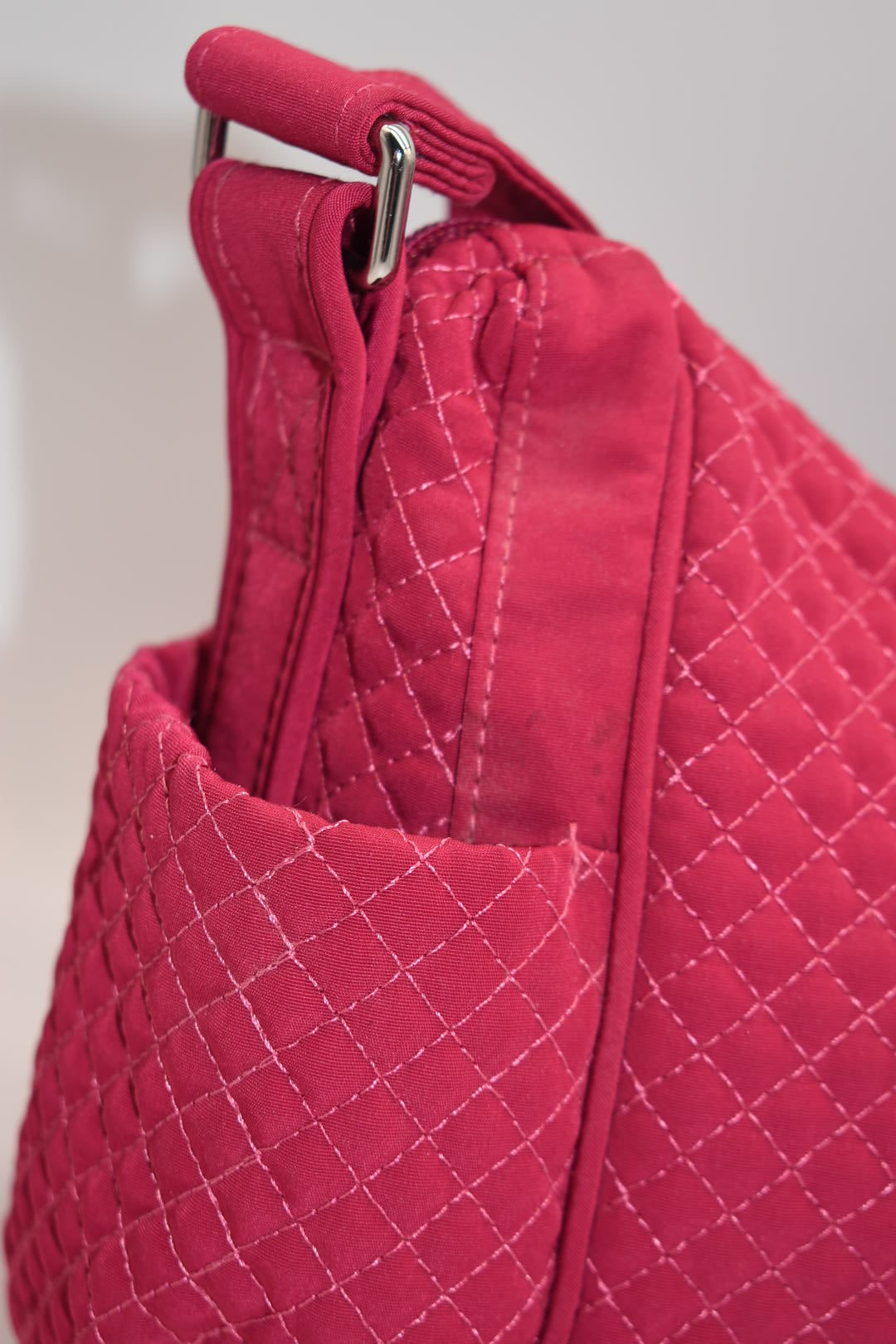 Vera Bradley Microfiber On The Go Convertible Shoulder Bag in Passion Pink
