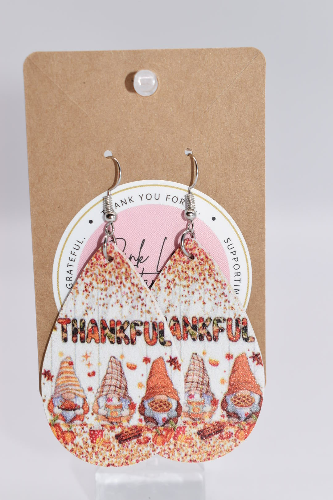 Seasonal Earrings: Thankful Gnomes Drop Earringss