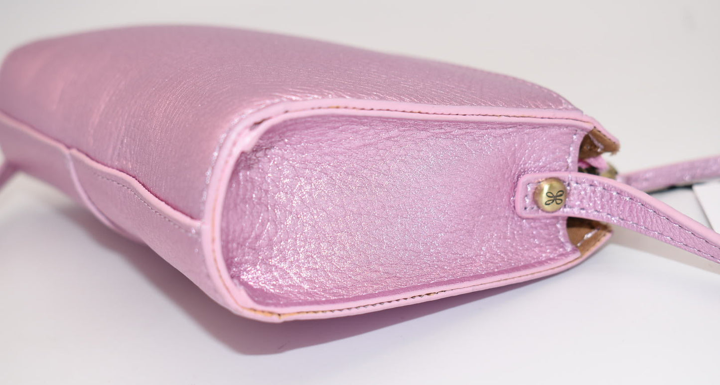 HOBO INTL Jewel Leather Crossbody Bag in Pink Metallic