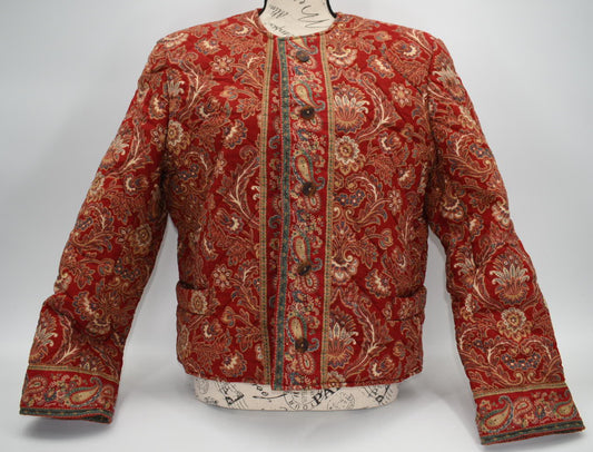 Vintage Vera Bradley Quilted Medium Jacket in "Windsor 1995" Pattern