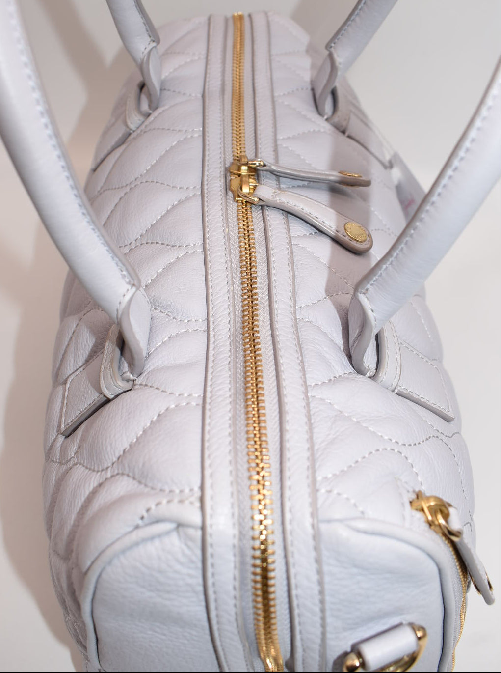 Vera Bradley Quilted Leather Marlo Satchel Bag in Ice Blue