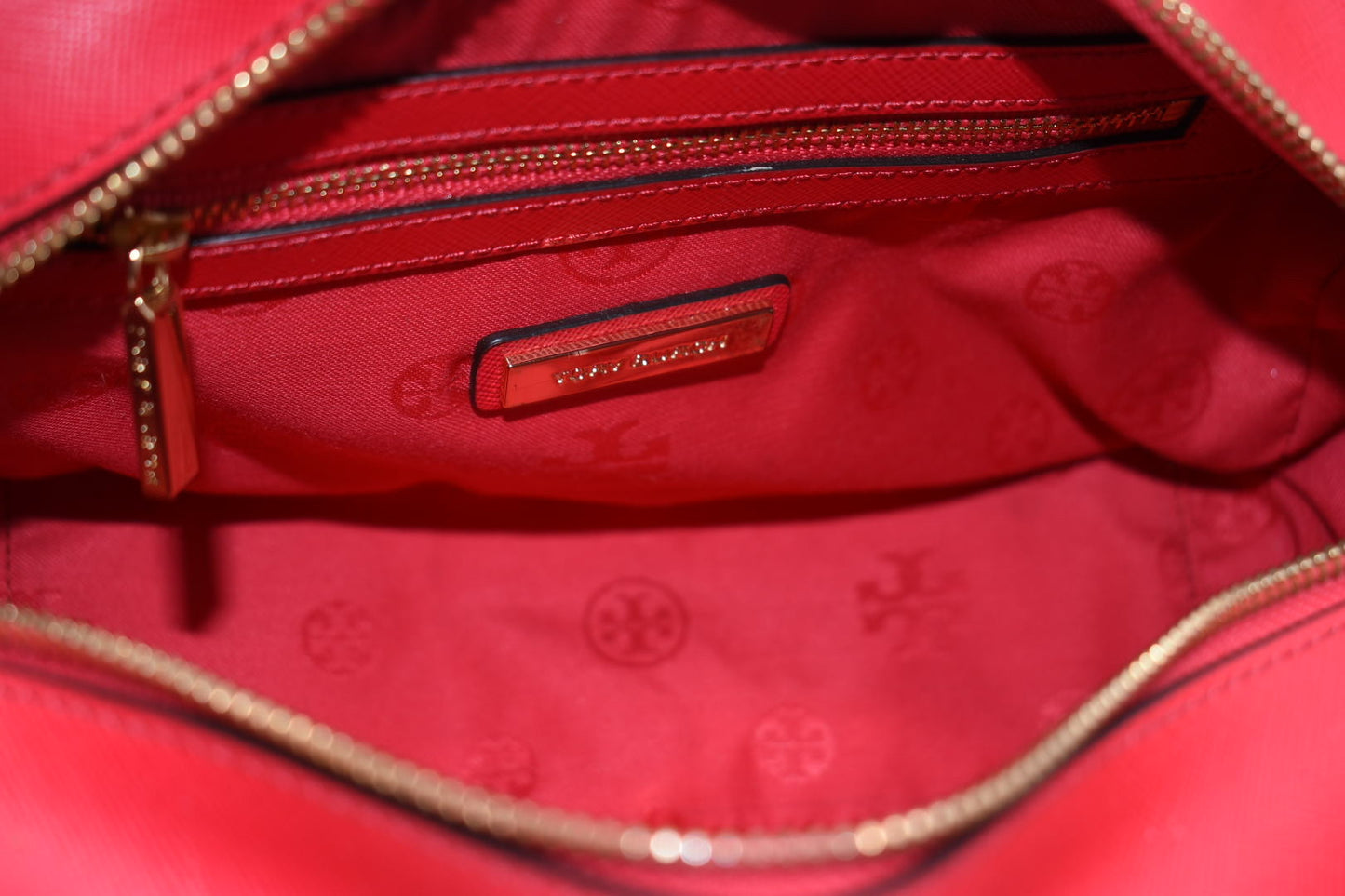 Tory Burch Mini Square Robinson Tote Bag in Red Saffiano