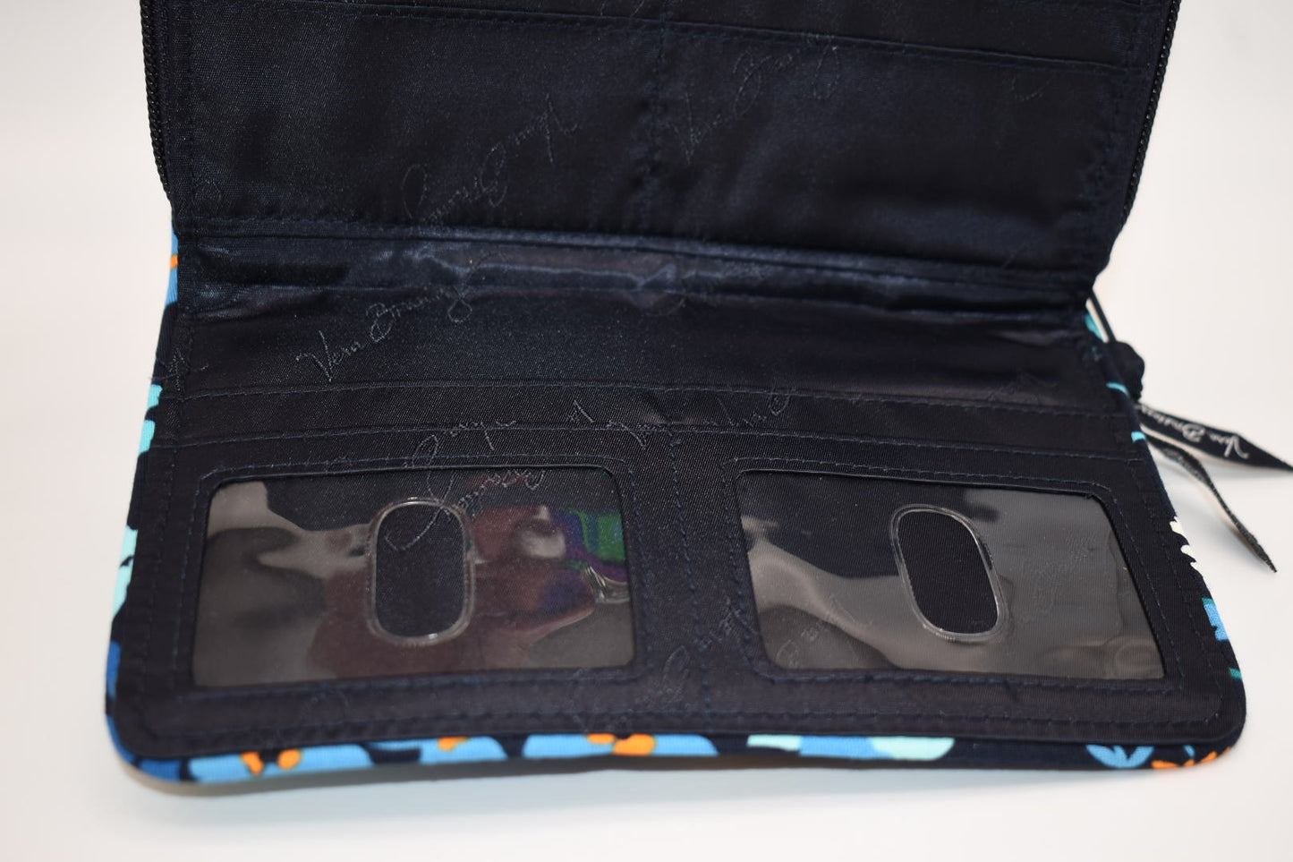 Vera Bradley Turnlock Wallet in "Midnight Blues" Pattern
