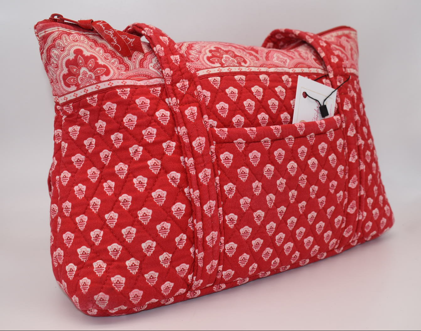 Vera Bradley Large Betsy Shoulder Tote Bag in "Nantucket Red" Pattern