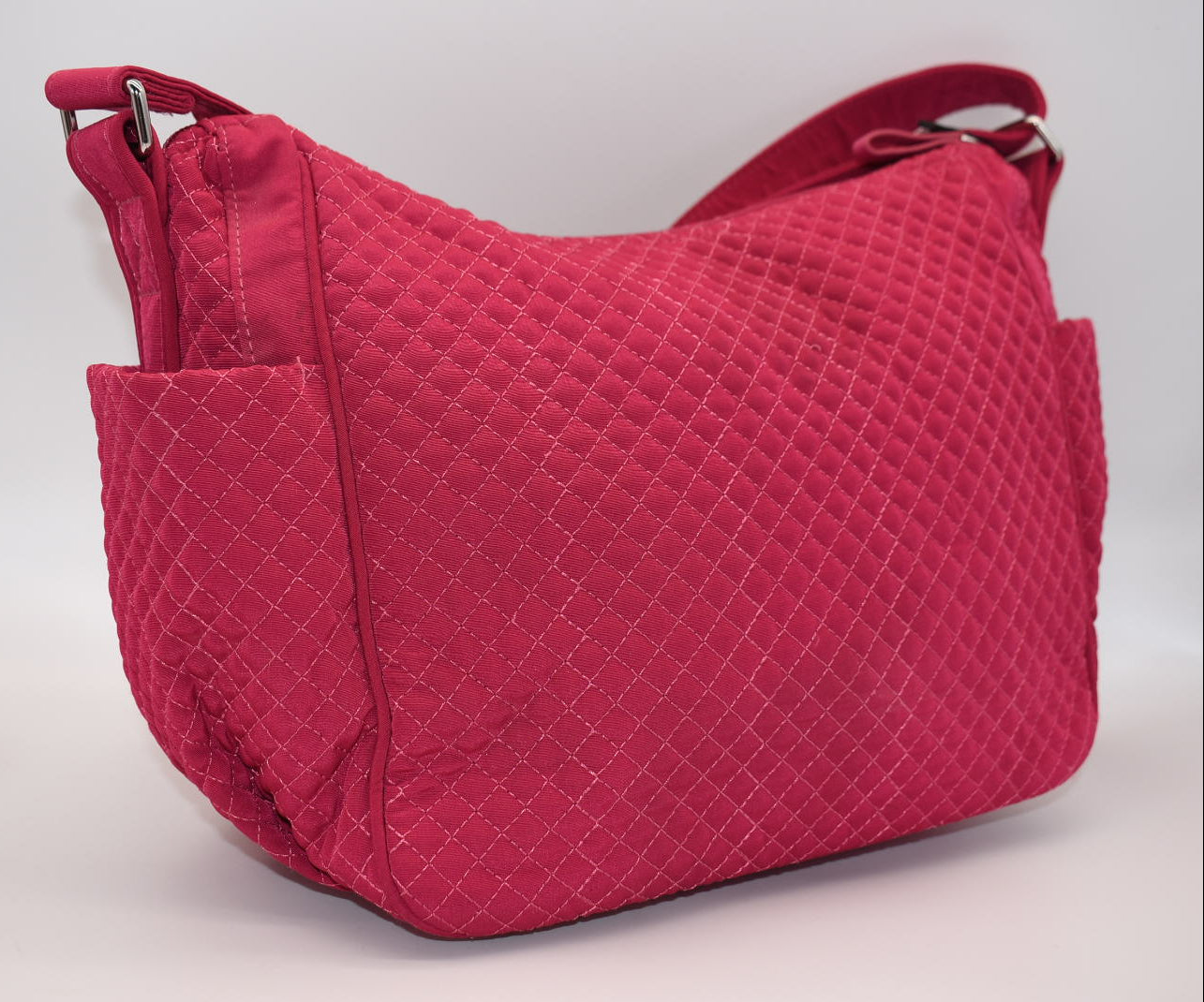 Vera Bradley Microfiber On The Go Convertible Shoulder Bag in Passion Pink