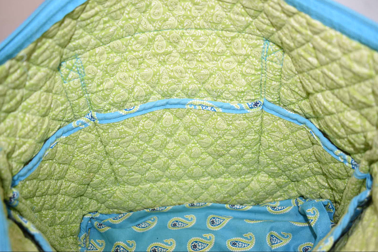 Vera Bradley Villager Tote Bag in "Bermuda Blue" Pattern