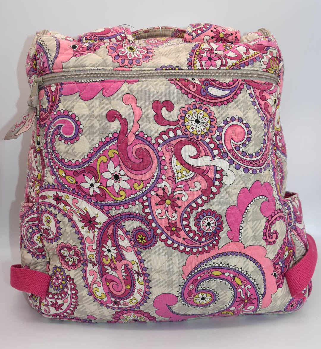 Vera Bradley Double Zip Backpack in "Paisley Meets Plaid" Pattern