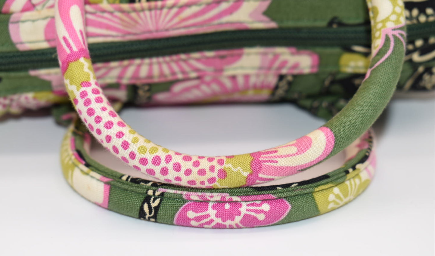 Vera Bradley Convertible Mini Satchel Bag in "Olivia Pink" Pattern