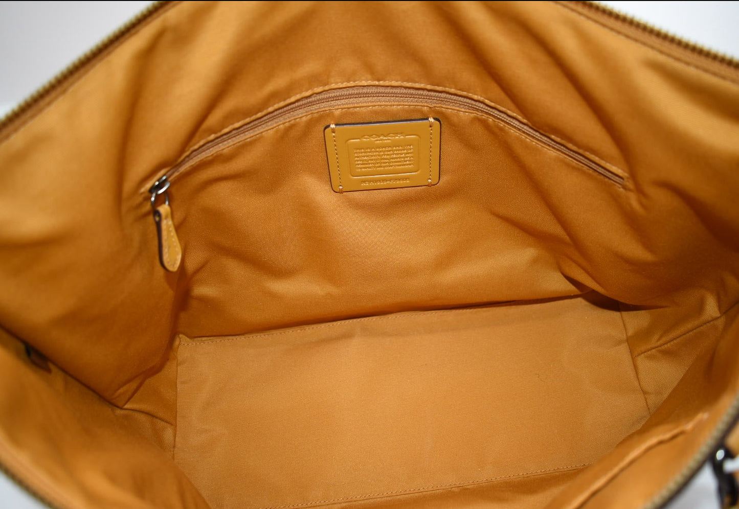 Coach Crossgrain Leather Gallery Tote Bag in Dark Yellow
