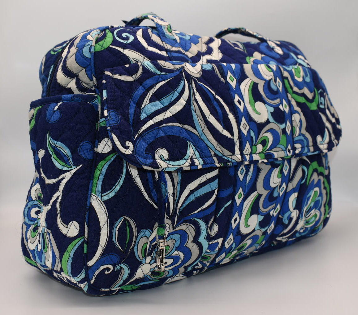 Vera Bradley Travel Diaper Baby Bag in "Mediterranean Blue" Pattern