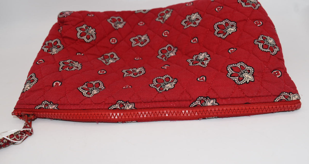 Vera Bradley XL Cosmetic Bag in "Red Bandana" Pattern