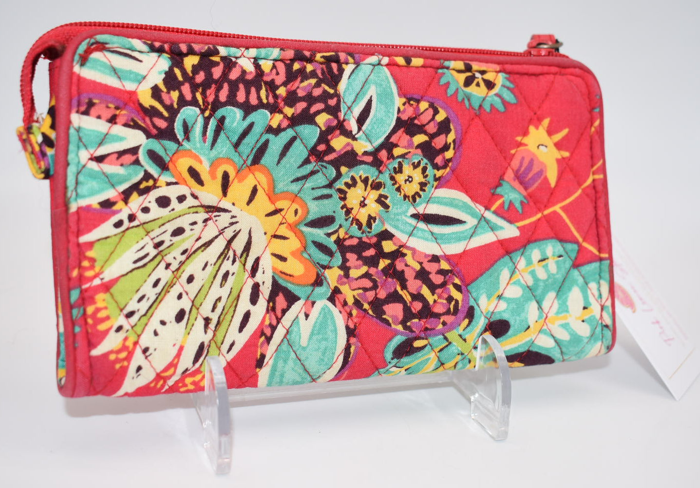 Vera Bradley RFID Front Zip Wristlet Wallet in "Rumba" Pattern