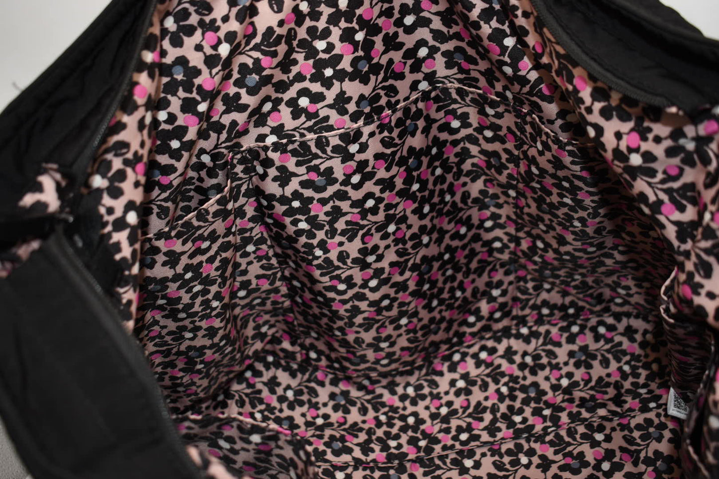 Vera Bradley Large Iconic Microfiber Vera Tote Bag in Black