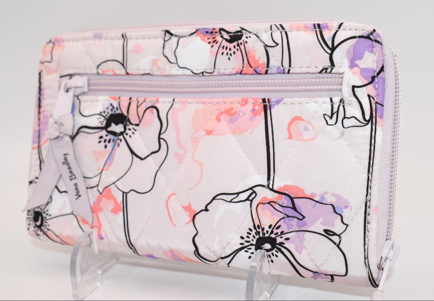 Vera Bradley Ultralight RFID Turnlock Wallet in "Anemone Watercolor" Pattern