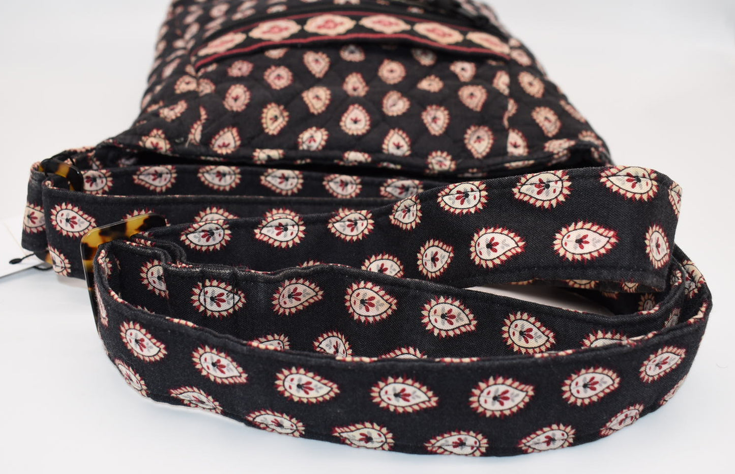 Vintage Vera Bradley Hipster Crossbody Bag in "Classic Black" Pattern