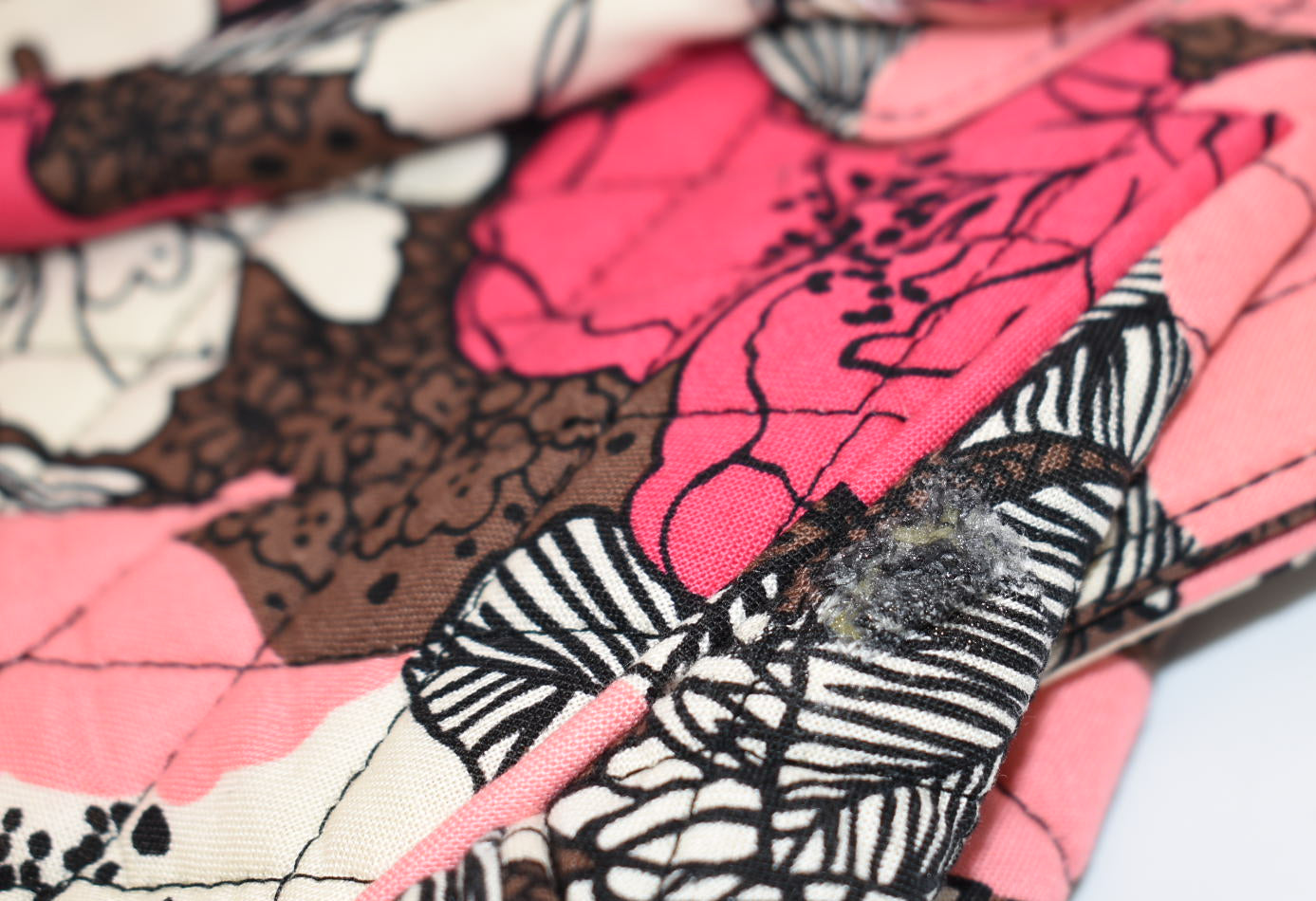 Vera Bradley Frame Satchel Bag in "Mocha Rouge" Pattern