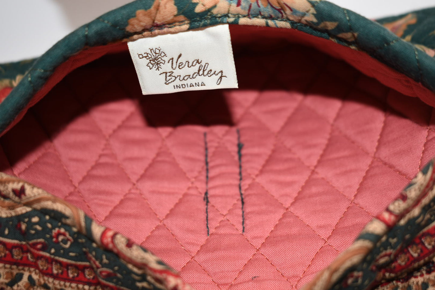 Vintage Vera Bradley Jewelry & Travel Case in "Greenbriar- 1987" Pattern