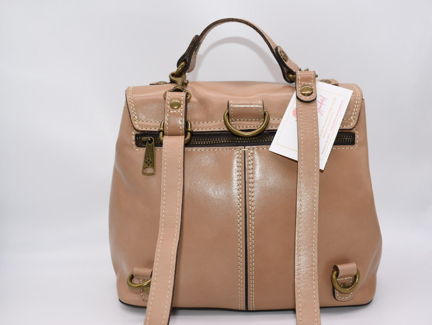 Patricia Nash Sinclair Leather Convertible Backpack
