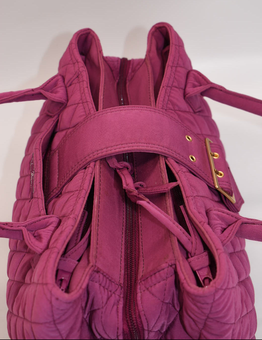 Vera Bradley Triple Compart Buckle Satchel Bag in Microfiber