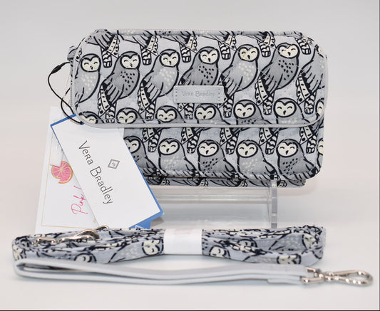 Vera Bradley Iconic RFID All in One Crossbody Bag in "Owls" Pattern