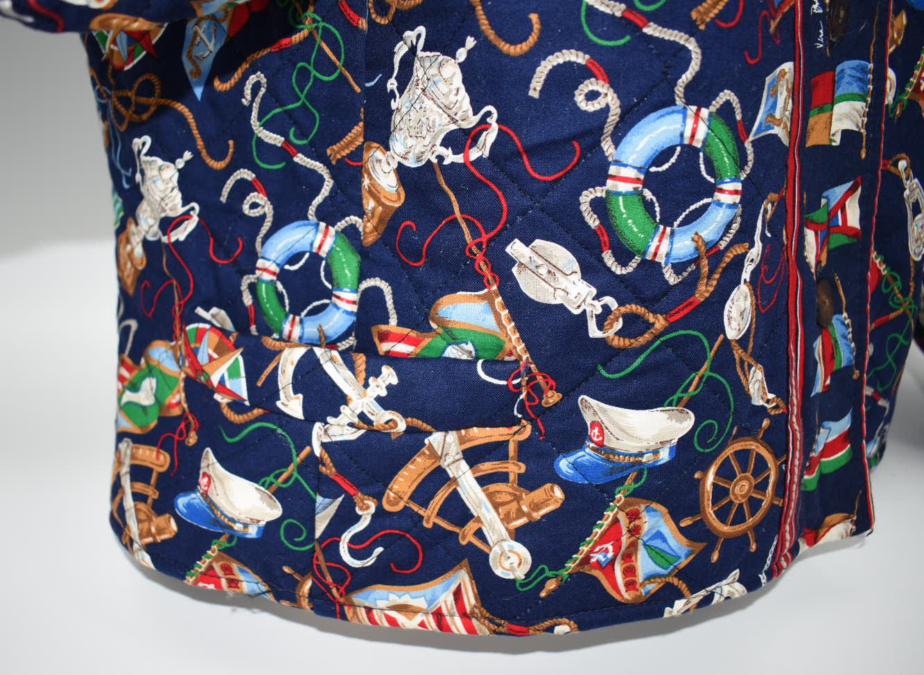 Vintage Vera Bradley Quilted Large Jacket in "Regatta - 1994" Pattern