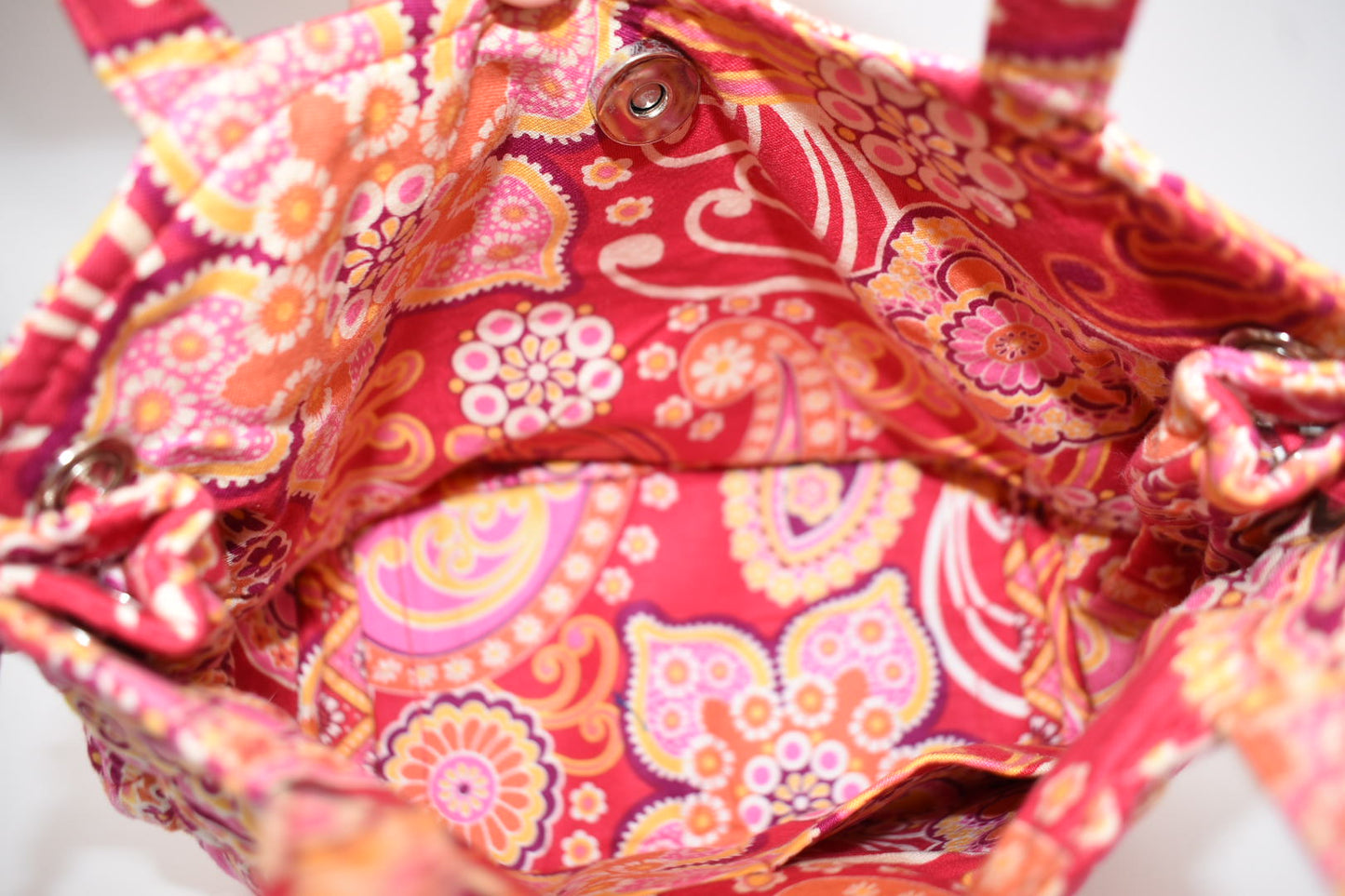 Vera Bradley Sherry Tote Bag in "Raspberry Fizz" Pattern