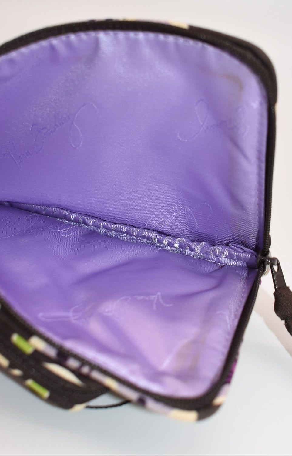 Vera Bradley Double ID Wristlet Wallet in "Plum Petals" Pattern
