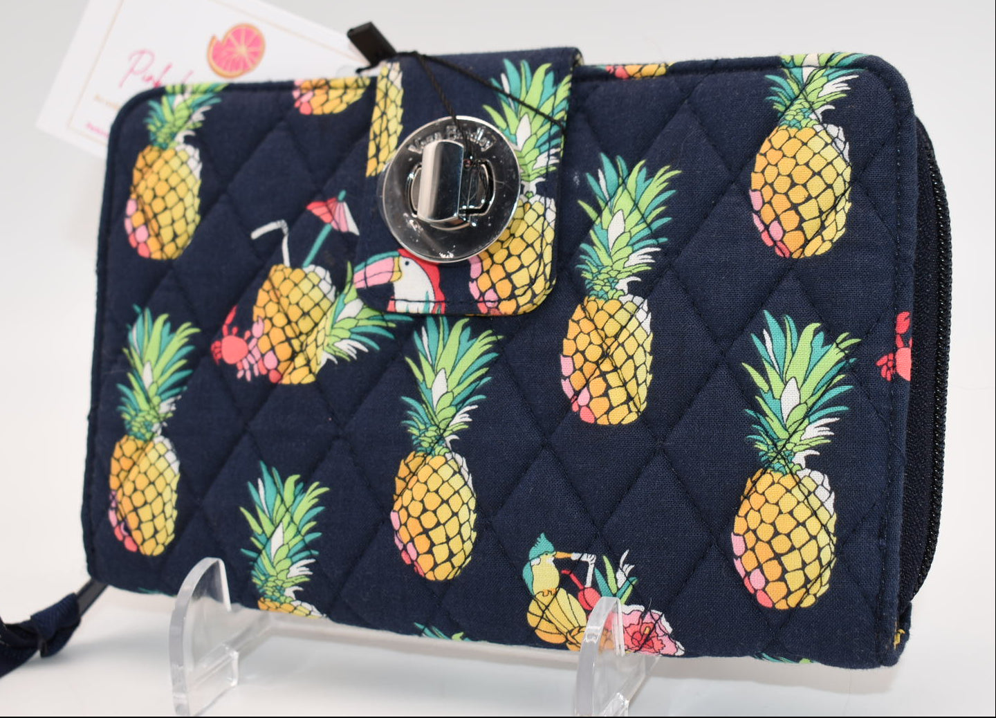 Vera Bradley RFID Turnlock Wallet in "Toucan Party" Pattern