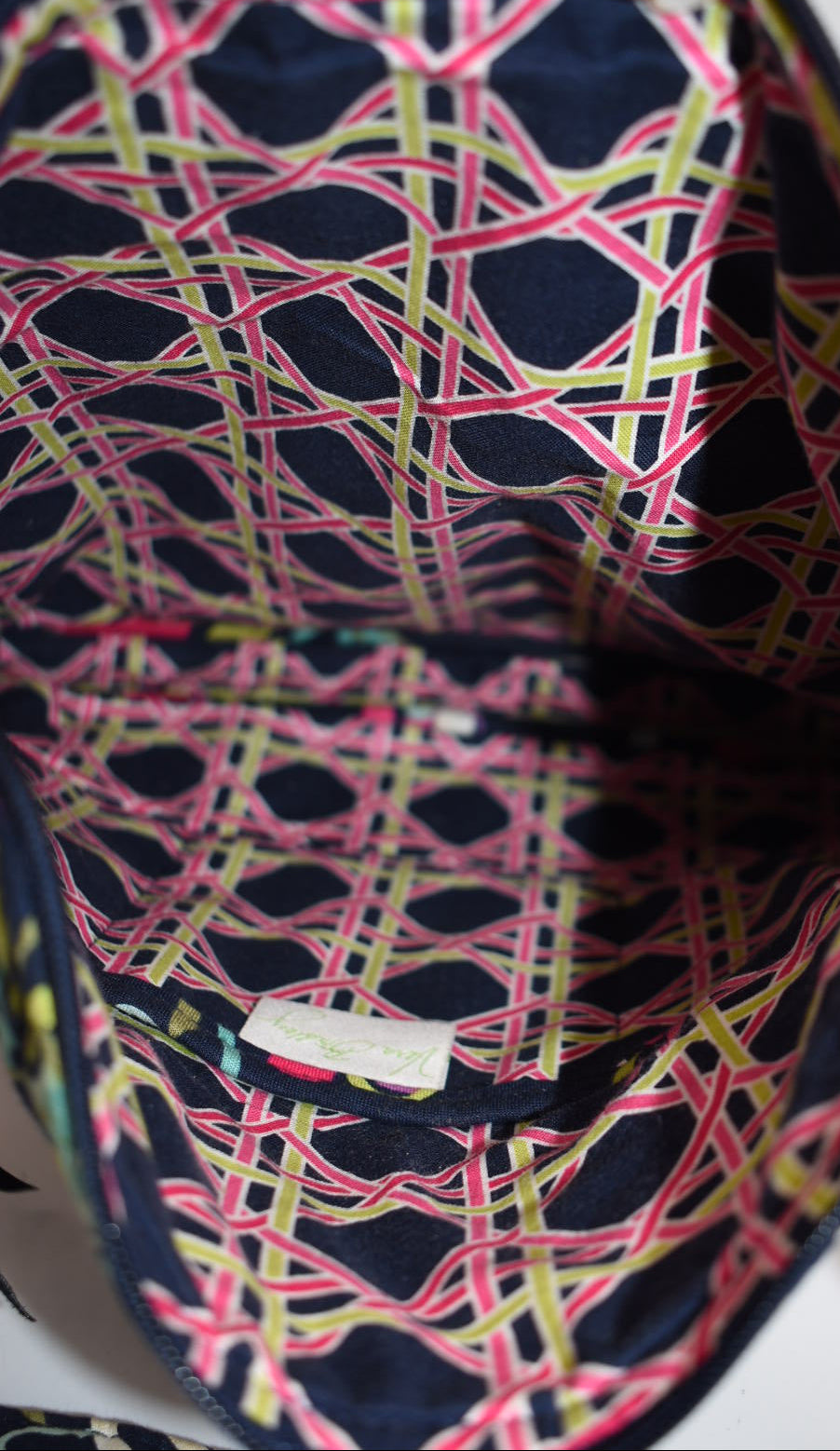 Vera Bradley Hipster Crossbody Bag in "Ribbons" Pattern