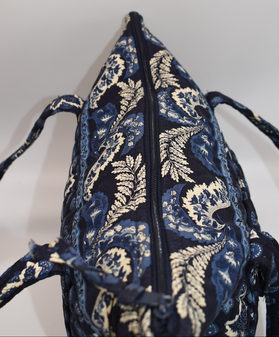 Vera Bradley Villager Tote Bag in "Blue Coin-2003" Pattern