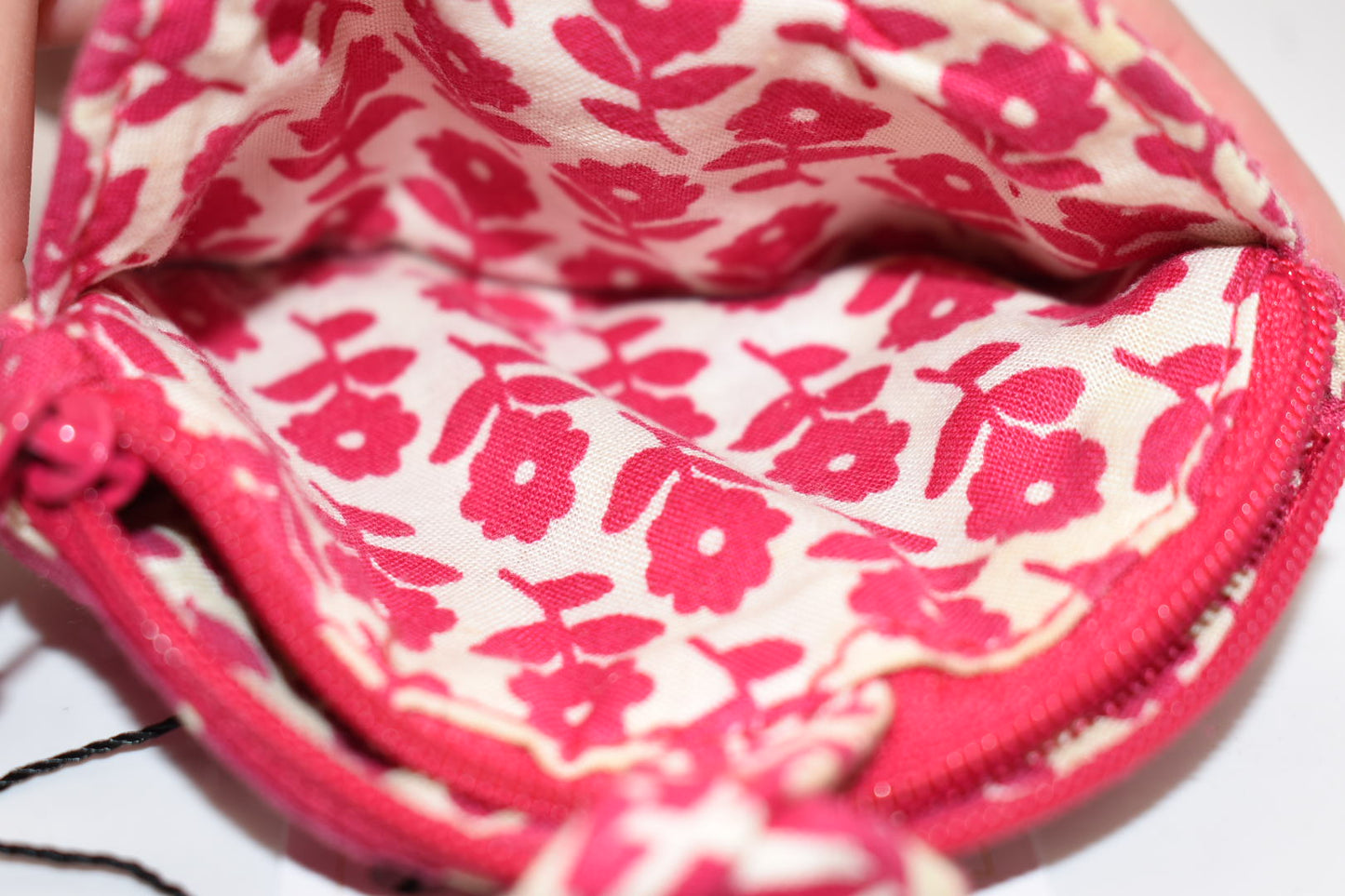 Vera Bradley Button Coin Purse in "Twirly Birds- Pink" Pattern