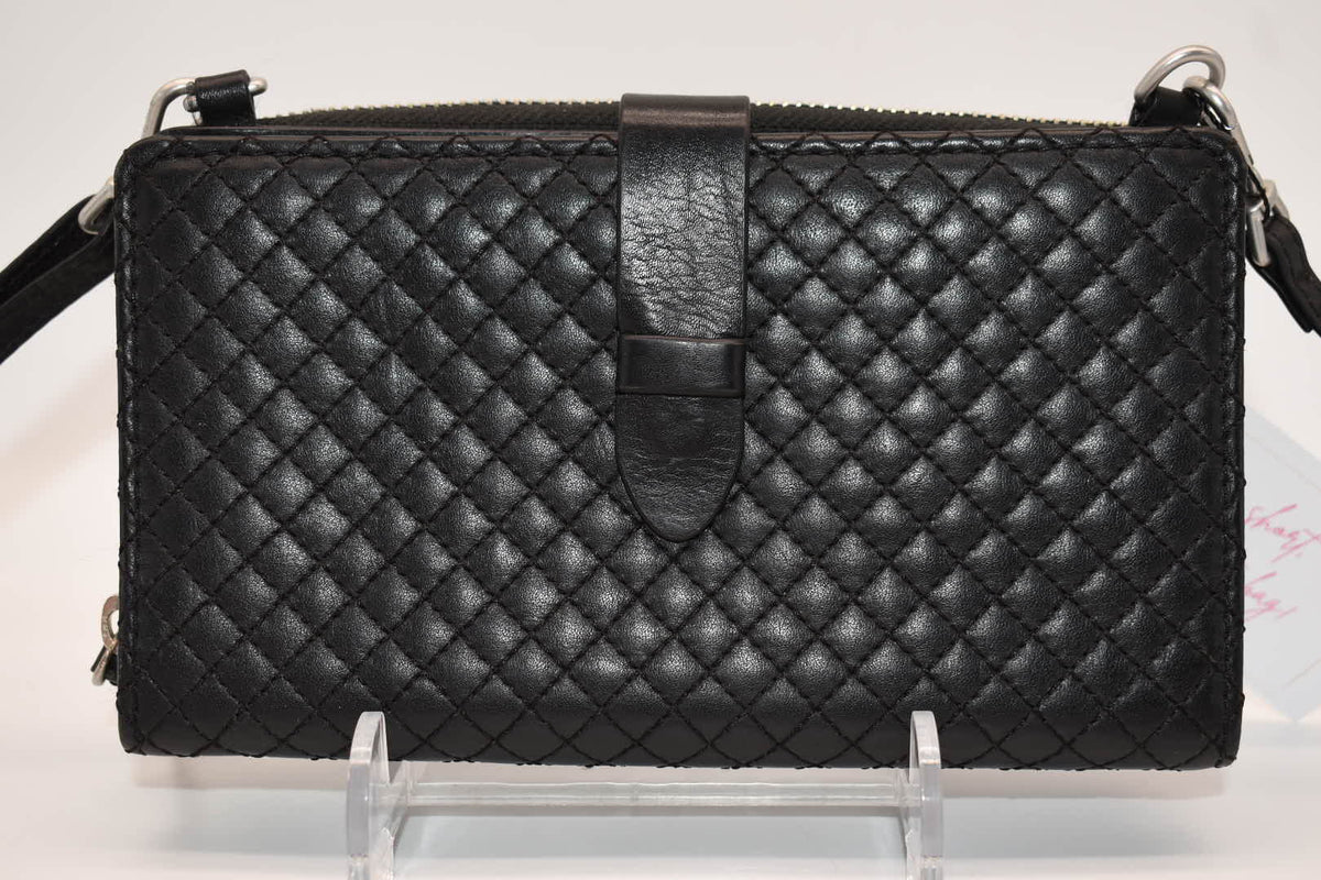 Vera Bradley Carryall "All Together" Leather Crossbody Bag / Wallet in Black