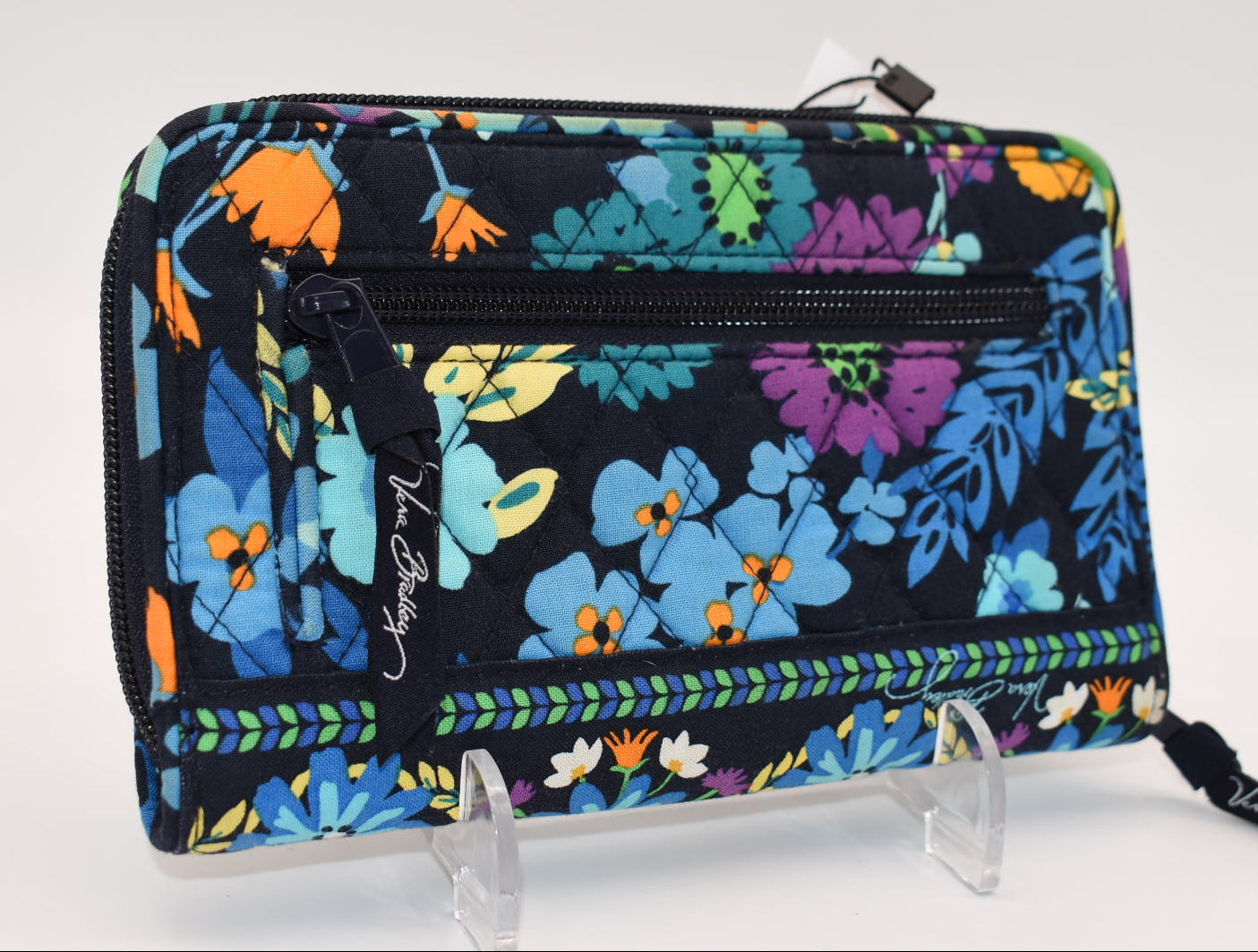 Vera Bradley Turnlock Wallet in "Midnight Blues" Pattern